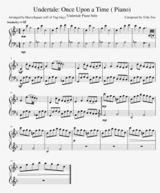 Once Upon A Time Undertale Partitura, HD Png Download, Transparent PNG