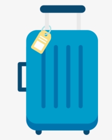 Suitcase Flat Icon Vector - Flat Travel Icon Png, Transparent Png, Transparent PNG