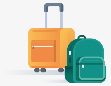 Suitcase,hand And Art - Trip Baggage Illustration, HD Png Download, Transparent PNG