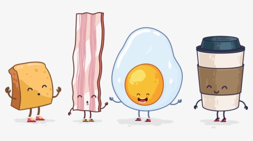 Transparent Eating Breakfast Clipart - Cartoon Breakfast Transparent Background, HD Png Download, Transparent PNG