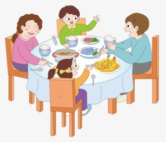Dinner Breakfast Eating - Family Eating Together Clipart Png, Transparent Png, Transparent PNG