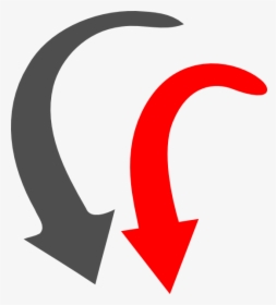 Curved Red Arrow Vector, HD Png Download, Transparent PNG