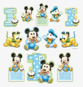All Sticker Sample Mickey And Friends Baby Clipart - Mickey Mouse Happy 1st Birthday Boy, HD Png Download, Transparent PNG