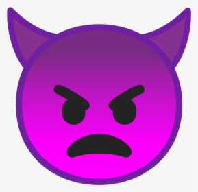 Angry Face With Horns Icon - 😈 😈 😈 Meaning, HD Png Download, Transparent PNG