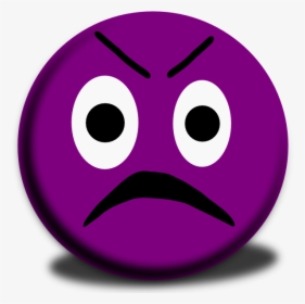 Purple Angry Face Emoji - Purple Emoji Faces Angry, HD Png Download, Transparent PNG