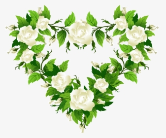 White Rose Png Photo - Heart White Flower Transparent, Png Download, Transparent PNG