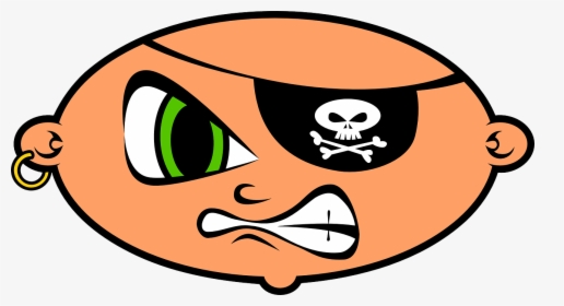Pirate, Angry, Emoticon, Smiley, Smilies, Head - Clipart Mean, HD Png Download, Transparent PNG