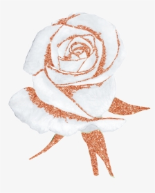 Hand Painted A White Rose Png Transparent Free Download - Rose Gold Watercolor Flower, Png Download, Transparent PNG