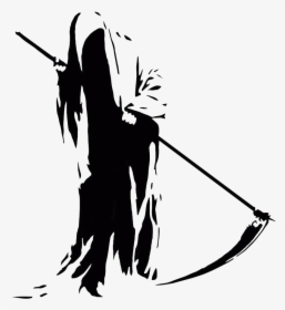 Grim Reaper Transparent Png - Grim Reaper Black And White, Png Download, Transparent PNG
