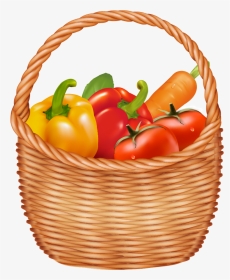 Vegetable Basket Clipart At Getdrawings - Vegetables In Basket Clipart, HD Png Download, Transparent PNG