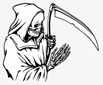 Grim Reaper Black And White, HD Png Download, Transparent PNG