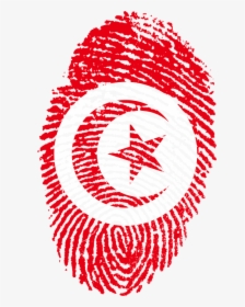 Tunisia, Flag, Fingerprint, Country, Pride, Identity - Tunisia Flag Png, Transparent Png, Transparent PNG