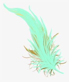 Feathers Feather Pastel Golden Gold Teal Mintgreen - Macro Photography, HD Png Download, Transparent PNG