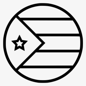 Puerto Rico Flag - Cuban Flag Black And White, HD Png Download, Transparent PNG