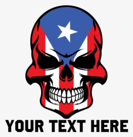 Puerto Rican Flag Skull Drinking Glass - Coqui Puerto Rico Flag, HD Png Download, Transparent PNG