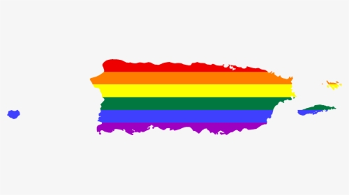 Lgbt Flag Map Of Puerto Rico - Pride Flag Puerto Rico, HD Png Download, Transparent PNG