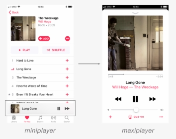 Apple Music Player Screenshot, HD Png Download, Transparent PNG