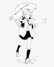 Kawaii, Manga, And Anime Image - Anime Girl Png Black And White, Transparent Png, Transparent PNG