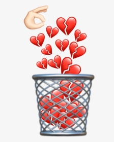 #brokenheart #trash #dump #brokenlove #nolove #png - Trash Can Emoji Png, Transparent Png, Transparent PNG