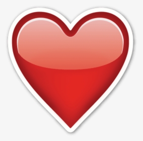 Free Png Red Heart Emoji White Border Png Images Transparent - Red Heart Emoji Sticker Png, Png Download, Transparent PNG
