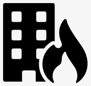 Building On Fire Png - Building On Fire Silhouette, Transparent Png, Transparent PNG