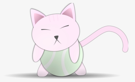 Kitty On Tennis Ball Clip Arts - Tennis Ball, HD Png Download, Transparent PNG