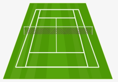 Triangle,rectangle,ball - Draw A Tennis Court, HD Png Download, Transparent PNG