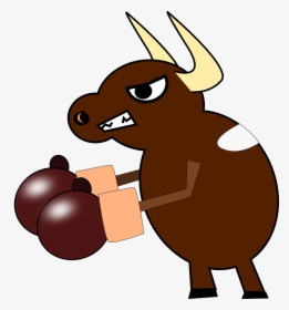 Clipart Animations Free Graphics - Cow With Boxing Gloves, HD Png Download, Transparent PNG