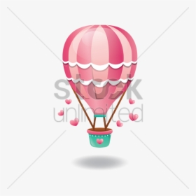 Balloon Clipart Hot Air Balloon Clip Art - Hot Air Balloon Vector Pink, HD Png Download, Transparent PNG
