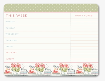 Laura Ashley Weekly Tear Off Planner   Title Laura - Paper, HD Png Download, Transparent PNG