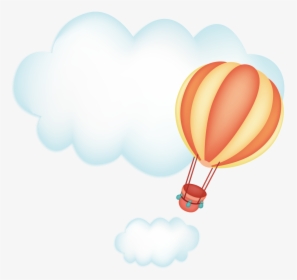 Cloud Sky Hot Air Balloon - Balloon, HD Png Download, Transparent PNG