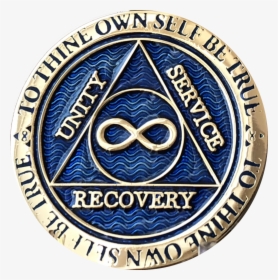 Infinity Eternal Aa Medallion Reflex Blue Alcoholics - Emblem, HD Png Download, Transparent PNG