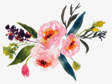 Artistic Clipart Watercolor Paint - Watercolor Flower Transparent Background, HD Png Download, Transparent PNG