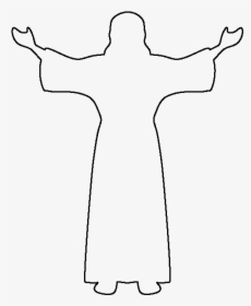 Jesus Crown Vector Black And White Stock Monochrome - Outline Of Jesus Body, HD Png Download, Transparent PNG