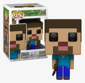 Minecraft Steve Pop Vinyl Figure - Funko Pop Steve Minecraft, HD Png Download, Transparent PNG