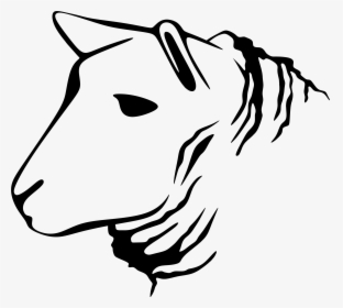 Sheep Face Silhouette, HD Png Download, Transparent PNG