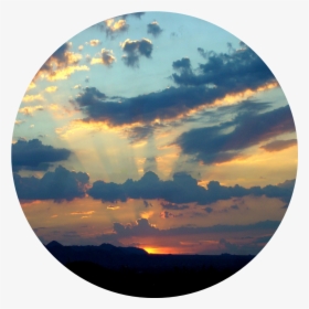 Clip Royalty Free Sunset Transparent Circle - Circle Picture Of Sunset, HD Png Download, Transparent PNG