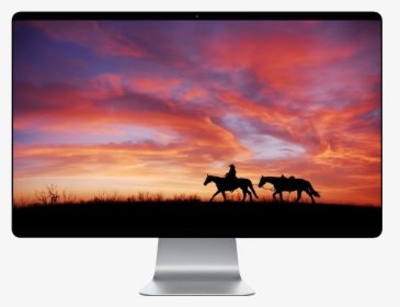 Horses In The Sunset , Png Download - Horses In The Sunset, Transparent Png, Transparent PNG