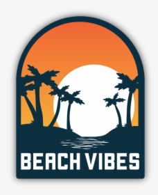 Beach Vibes Sunset Sticker - Sunset Stickers, HD Png Download, Transparent PNG