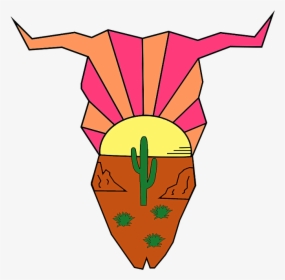 Sunset Bull Vector - Illustration, HD Png Download, Transparent PNG