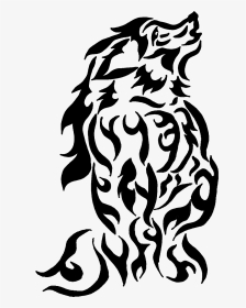 Hd Anthro Wolf Howling Tribal By Ceeme521 Anthro Wolf - Wolf Tattoo Tribal Png, Transparent Png, Transparent PNG