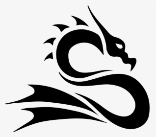 Dragon Silhouette Clip Art - Transparent Dragon Png Black, Png Download, Transparent PNG