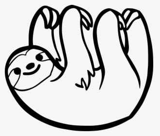 Sloth, Cute, Hanging, Wildlife, Forest, Jungle, Mammal - Sloth Black And White, HD Png Download, Transparent PNG