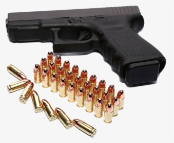 Firearm Weapon Cartridge Ammunition Black Bullets Pistol - Gun And Bullet Png, Transparent Png, Transparent PNG