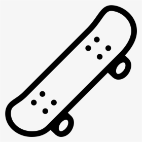 The Icon Is Shaped Like A Rectangle With Oval Distorted - Black And White Skateboard Png, Transparent Png, Transparent PNG