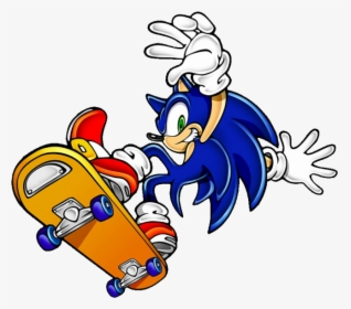 Sonic On Skateboard Png, Transparent Png, Transparent PNG
