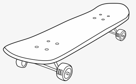 Skateboard Clipart - Transparent White Skateboard Clip Art, HD Png Download, Transparent PNG