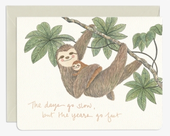 Sloth Mom Card - Mother's Day Card, HD Png Download, Transparent PNG