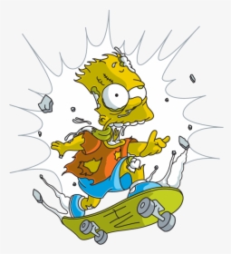 Bart Simpson Skateboarding Homero - Bart Simpson Png, Transparent Png, Transparent PNG