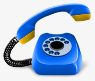 Phone Png Free Download - Blue And Yellow Telephone, Transparent Png, Transparent PNG